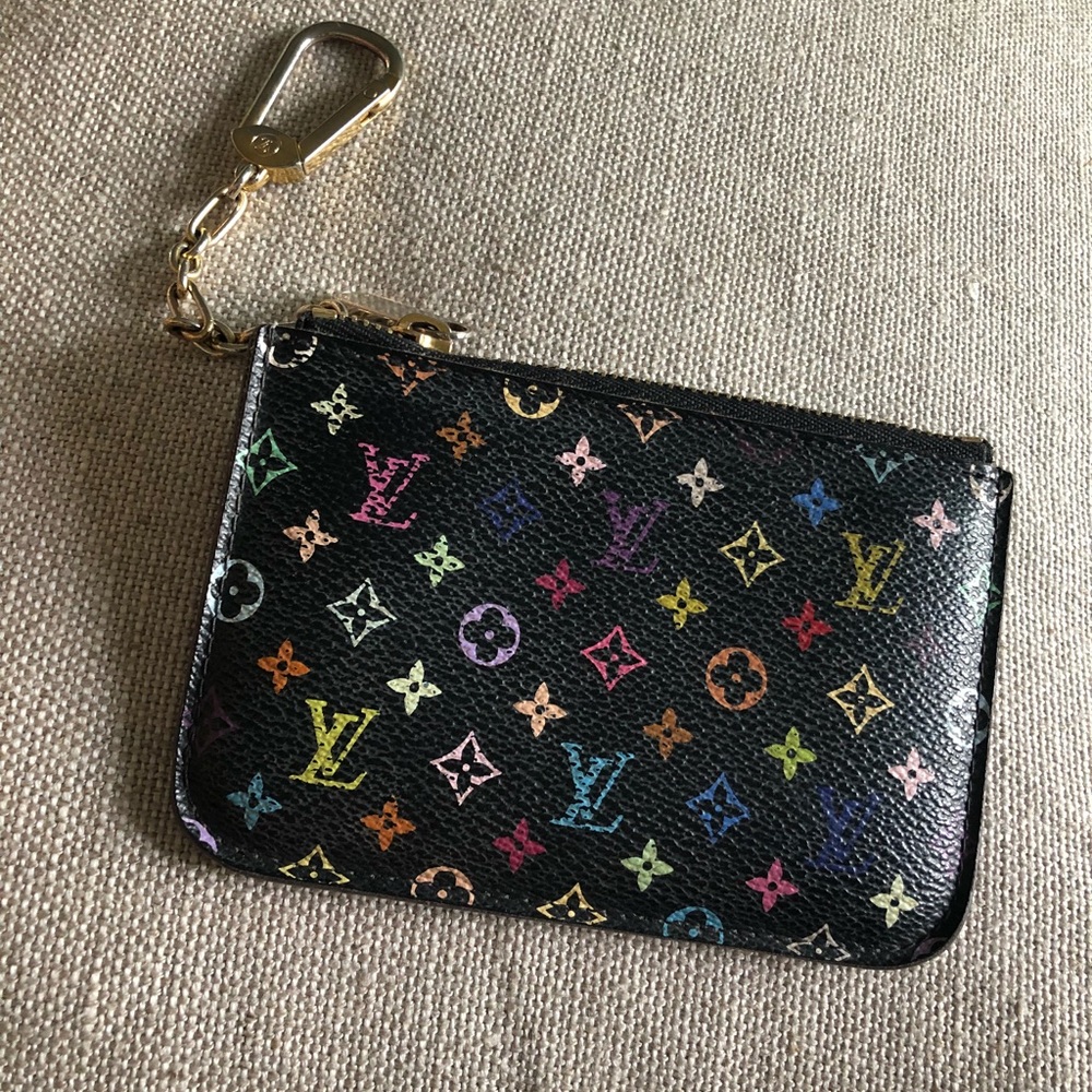 Louis Vuitton multicolored key chain wallet